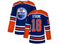 Men's Adidas Edmonton Oilers #18 Ryan Strome Royal Blue Alternate Authentic NHL Jersey