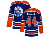 Men's Adidas Edmonton Oilers #44 Zack Kassian Royal Blue Alternate Authentic NHL Jersey