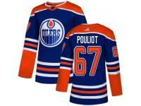 Men's Adidas Edmonton Oilers #67 Benoit Pouliot Royal Blue Alternate Authentic NHL Jersey