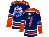 Men's Adidas Edmonton Oilers #7 Paul Coffey Royal Blue Alternate Authentic NHL Jersey