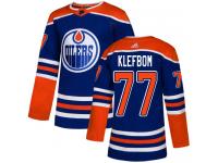 Men's Adidas Edmonton Oilers #77 Oscar Klefbom Royal Blue Alternate Authentic NHL Jersey