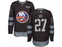 Men's Adidas New York Islanders #27 Anders Lee Premier Black 1917-2017 100th Anniversary NHL Jersey