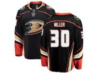 Men's Anaheim Ducks #30 Ryan Miller Authentic Black Home Breakaway NHL Jersey