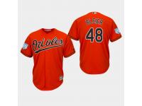 Men's Baltimore Orioles 2019 Spring Training #48 Orange Richard Bleier Cool Base Jersey