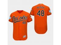 Men's Baltimore Orioles 2019 Spring Training Richard Bleier Flex Base Jersey Orange