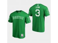 Men's Boston Red Sox 2019 St. Patrick's Day #3 Green Sandy Leon T-Shirt