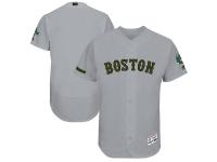 Men's Boston Red Sox Majestic Gray 2017 Memorial Day Authentic Collection Flex Base Team Jersey