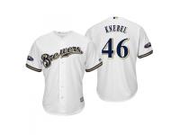 Men's Brewers 2018 Postseason Home White Corey Knebel Cool Base Jersey