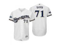 Men's Brewers 2018 Postseason White Josh Hader Flex Base Home Jersey