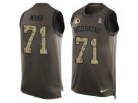 Men's Charles Mann #71 Nike Green Jersey - NFL Washington Redskins Salute to Service Tank Top