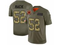 Men's Chicago Bears #52 Khalil Mack 2019 Olive Camo Salute To Service Jersey