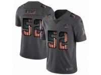 Men's Chicago Bears #52 Khalil Mack Limited Black USA Flag 2019 Salute To Service Football Jersey