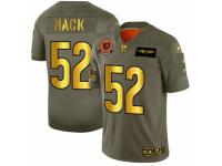 Men's Chicago Bears #52 Khalil Mack Olive Gold 2019 Salute to Service Football Jersey