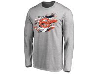 Men's Chicago Bears NFL Pro Line Ash True Colors Long Sleeve T-Shirt