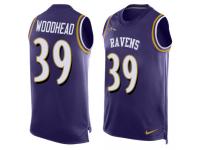 Men's Danny Woodhead #39 Nike Purple Jersey - NFL Baltimore Ravens Player Name & Number Tank Top