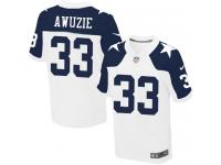 Men's Elite Chidobe Awuzie #33 Nike White Alternate Jersey - NFL Dallas Cowboys Throwback