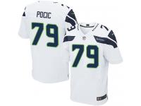 Men's Elite Ethan Pocic #79 Nike White Road Jersey - NFL Seattle Seahawks