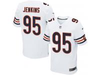 Men's Elite John Jenkins #95 Nike White Road Jersey - NFL Chicago Bears