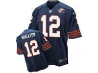Men's Elite Markus Wheaton #12 Nike Navy Blue Jersey - NFL Chicago Bears Throwback