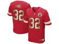 Men's Elite Spencer Ware #32 Nike Red Gold Home Jersey - NFL Kansas City Chiefs