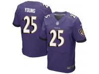Men's Elite Tavon Young #25 Nike Purple Home Jersey - NFL Baltimore Ravens