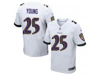 Men's Elite Tavon Young #25 Nike White Road Jersey - NFL Baltimore Ravens