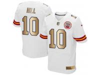 Men's Elite Tyreek Hill #10 Nike White Gold Road Jersey - NFL Kansas City Chiefs