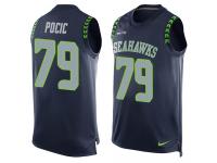 Men's Ethan Pocic #79 Nike Navy Blue Jersey - NFL Seattle Seahawks Player Name & Number Tank Top