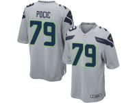 Men's Game Ethan Pocic #79 Nike Grey Alternate Jersey - NFL Seattle Seahawks