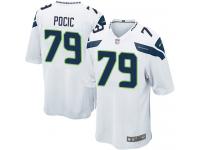 Men's Game Ethan Pocic #79 Nike White Road Jersey - NFL Seattle Seahawks