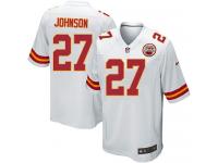 Men's Game Larry Johnson #27 Nike White Road Jersey - NFL Kansas City Chiefs