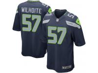 Men's Game Michael Wilhoite #57 Nike Navy Blue Home Jersey - NFL Seattle Seahawks