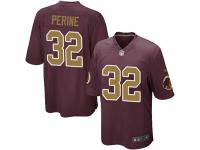 Men's Game Samaje Perine #32 Nike Burgundy Red Alternate Jersey - NFL Washington Redskins 80th Anniversary
