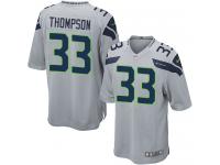 Men's Game Tedric Thompson #33 Nike Grey Alternate Jersey - NFL Seattle Seahawks