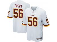 Men's Game Zach Brown #56 Nike White Road Jersey - NFL Washington Redskins