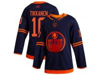 Men's Hockey Edmonton Oilers #10 Esa Tikkanen Alternate Jersey Navy Blue