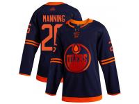 Men's Hockey Edmonton Oilers #26 Brandon Manning Alternate Jersey Navy Blue