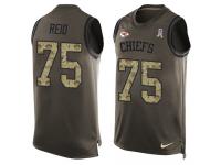 Men's Jah Reid #75 Nike Green Jersey - NFL Kansas City Chiefs Salute to Service Tank Top