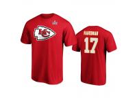 Men's Kansas City Chiefs Mecole Hardman Red Super Bowl LIV Halfback Player Name & Number T-Shirt