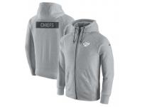 Men's Kansas City Chiefs Nike Gridiron Gray 2.0 Full-Zip Hoodie - Ash