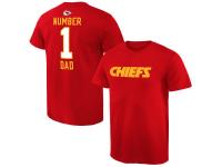 MEN'S KANSAS CITY CHIEFS PRO LINE RED NUMBER 1 DAD T-SHIRT