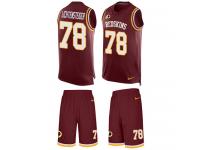 Men's Kory Lichtensteiger #78 Nike Burgundy Red Jersey - NFL Washington Redskins Tank Top Suit