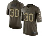 Men's Limited B.W. Webb #30 Nike Green Jersey - NFL Chicago Bears Salute to Service