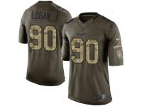 Men's Limited Bennie Logan #90 Nike Green Jersey - NFL Kansas City Chiefs Salute to Service