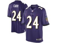 Men's Limited Brandon Carr #24 Nike Purple Home Jersey - NFL Baltimore Ravens