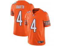 Men's Limited Connor Barth #4 Nike Orange Jersey - NFL Chicago Bears Rush