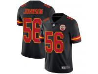 Men's Limited Derrick Johnson #56 Nike Black Jersey - NFL Kansas City Chiefs Rush