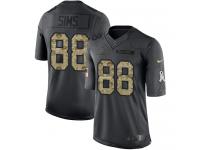 Men's Limited Dion Sims #88 Nike Black Jersey - NFL Chicago Bears 2016 Salute to Service