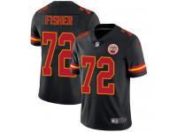 Men's Limited Eric Fisher #72 Nike Black Jersey - NFL Kansas City Chiefs Rush