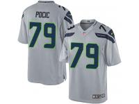 Men's Limited Ethan Pocic #79 Nike Grey Alternate Jersey - NFL Seattle Seahawks